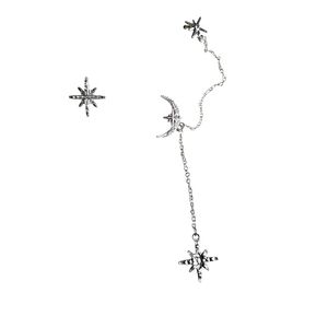 NEW cuff asymmetrical sun and moon earrings